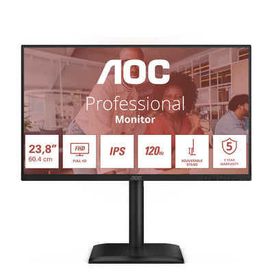 AOC | 24E4U | 24" IPS | Full HD | 120Hz | Speakers | USB Hub | Black