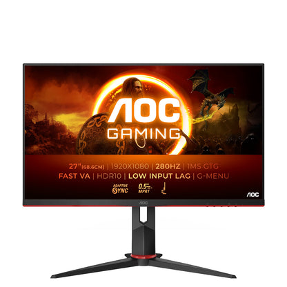 AOC | 27G2ZN3/BK | 27" VA | Full HD | 280Hz | 0.5ms | Height Adj. | Black/Red