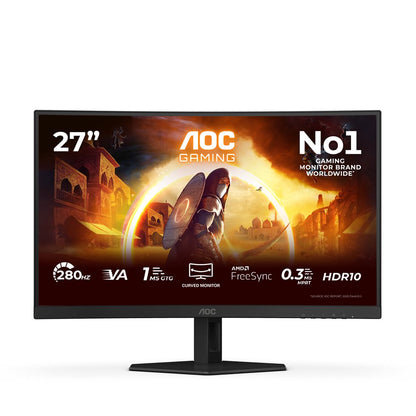 AOC | C27G4ZXE | 27" Curved VA | Full HD | 280Hz | 0.3ms | HDR | Black