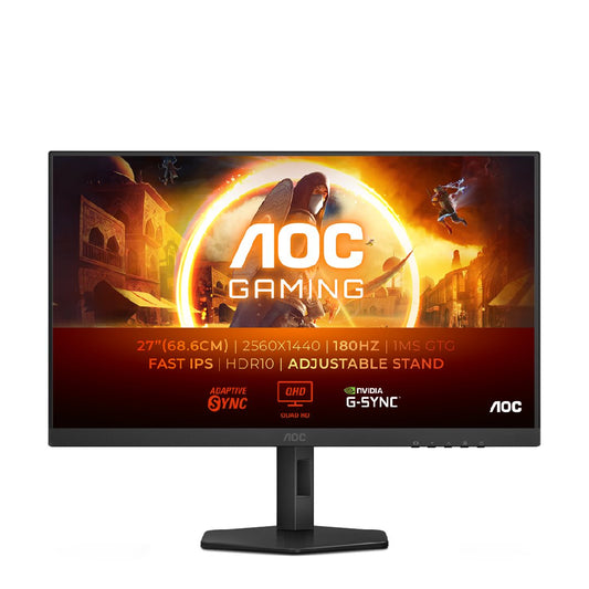AOC | Q27G4XF | 27" Fast IPS | QHD | 180Hz | 0.5ms | Height Adj. | Black