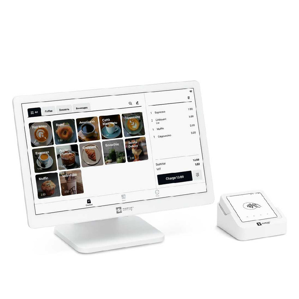 SumUp | POS Lite + Solo | Payment Terminal Bundle | Touchscreen | Wi-Fi | White