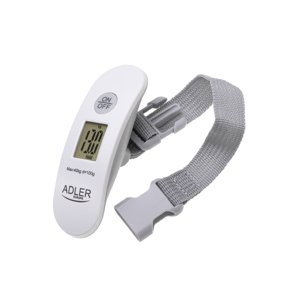 Adler | AD 8189 | Luggage Scale | 40kg / 100g | LCD | Tare & Hold | White