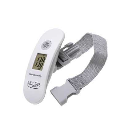 Adler | AD 8189 | Luggage Scale | 40kg / 100g | LCD | Tare & Hold | White