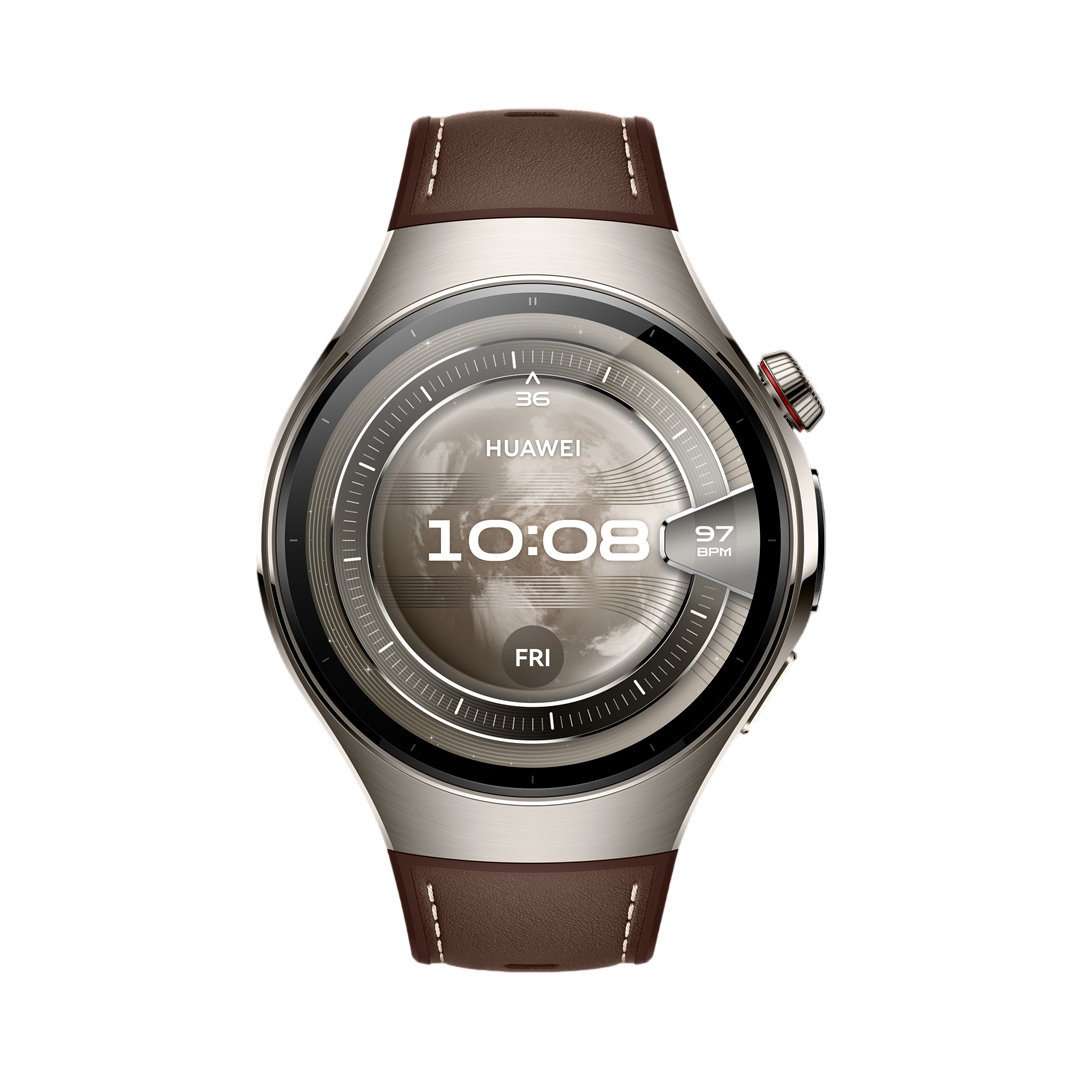 Huawei | Watch 5 | Smart watch | 46 mm | Silver | 4G | Brown