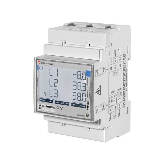 Carlo Gavazzi | EM340 | Smart Power Meter | 3-Phase | 65A | MID