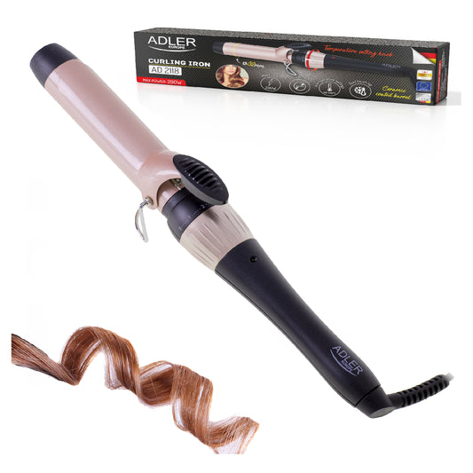 Adler | AD 2118 | Curling Iron | 32 mm | 4 Heat Settings | 200 °C | Black/Pink