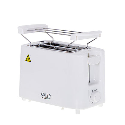 Adler | AD 3223 | Toaster | 900W | 2 Slices | 6 Browning Levels | White