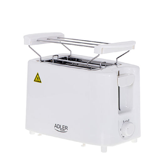 Adler | AD 3223 | Toaster | 900W | 2 Slices | 6 Browning Levels | White