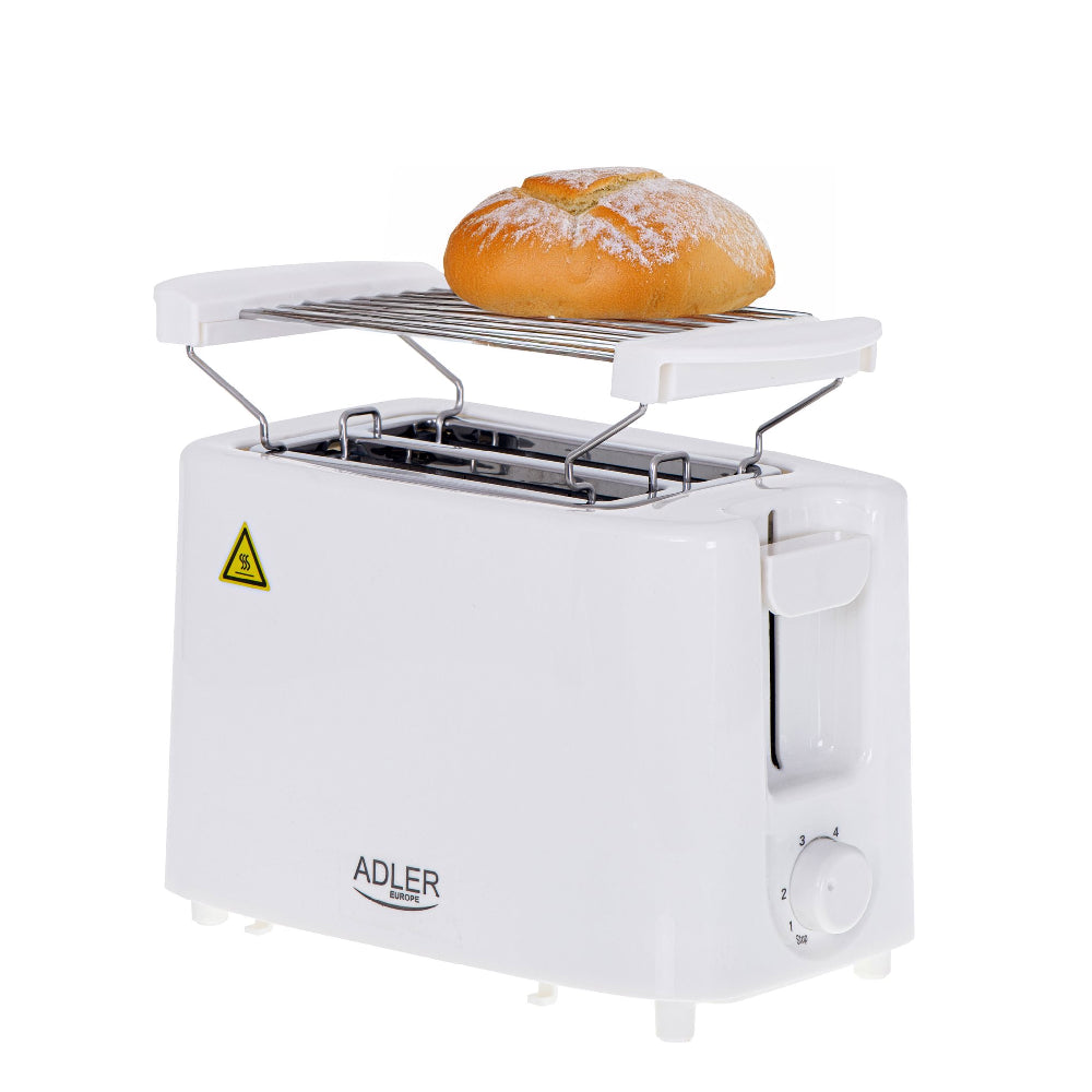 Adler | AD 3223 | Toaster | 900W | 2 Slices | 6 Browning Levels | White