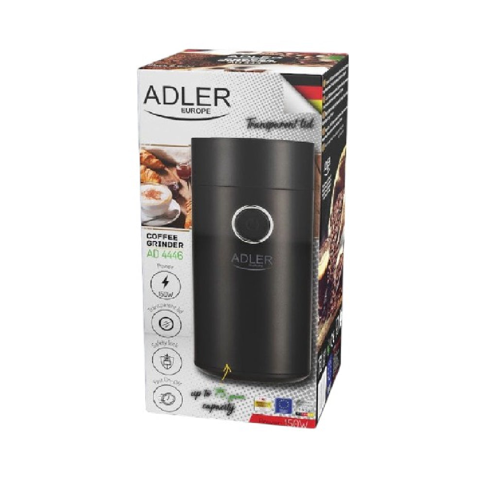 Adler | AD 4446bs | Coffee Grinder | 150W | 75g Capacity | Stainless Steel Blade | Black