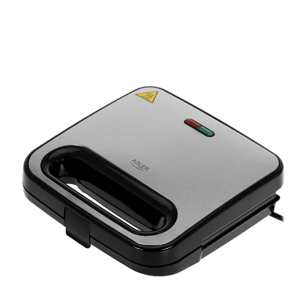 Adler | AD 3076 | Sandwich Maker | 1000W | 2 Sandwiches | Triangle | Black/Silver