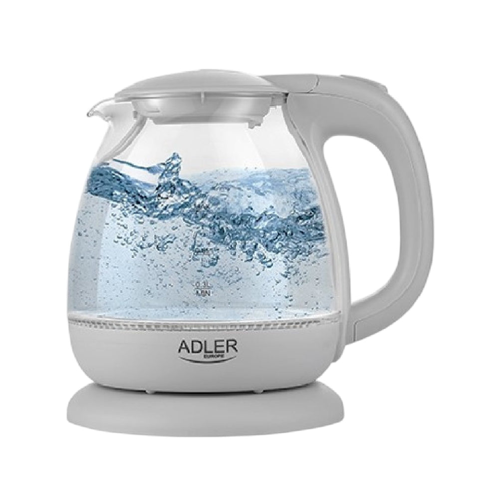 Adler | AD 1283G | Kettle | 1.1 kW | 1 L | Glass | Grey