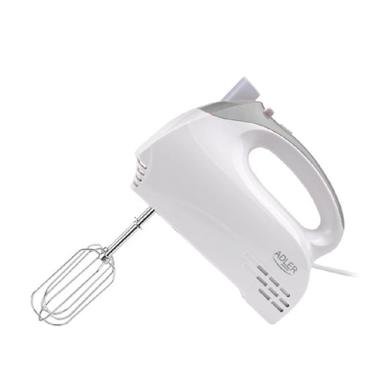 Adler | AD 4201 | Hand Mixer | 300W | 5 Speeds | Turbo | Grey/White