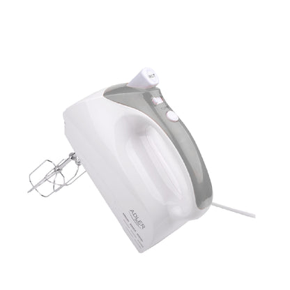 Adler | AD 4201 | Hand Mixer | 300W | 5 Speeds | Turbo | Grey/White