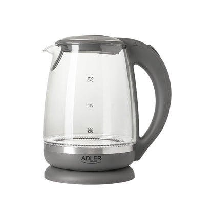 Adler | AD 1286 | Kettle | 2.2kW | 2L | Glass & Stainless steel