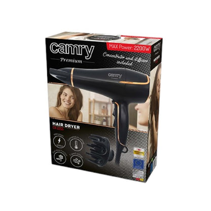 Camry | CR 2255 | Hair Dryer | 2200W | 3 Temp settings | Black