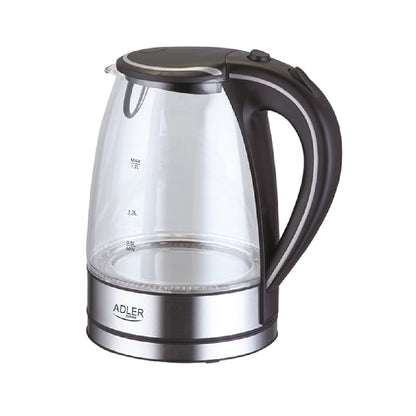 Adler | AD 1225 | Kettle | 2.2kW | 1.7L | Glass & Stainless steel