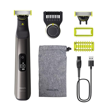 Philips | QP6552/15 OneBlade Pro 360 | Hair Trimmer for Face and Body | Cordless | Wet & Dry | 20 length steps | Chrome