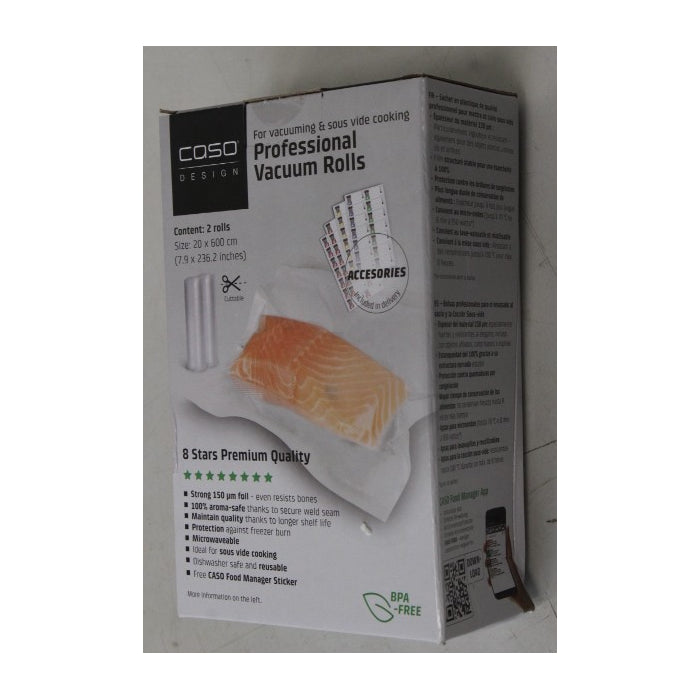 Caso | 01221 | Foil Rolls | 20 × 600 cm | 2 pcs | Transparent | DAMAGED PACKAGING | OUTLET