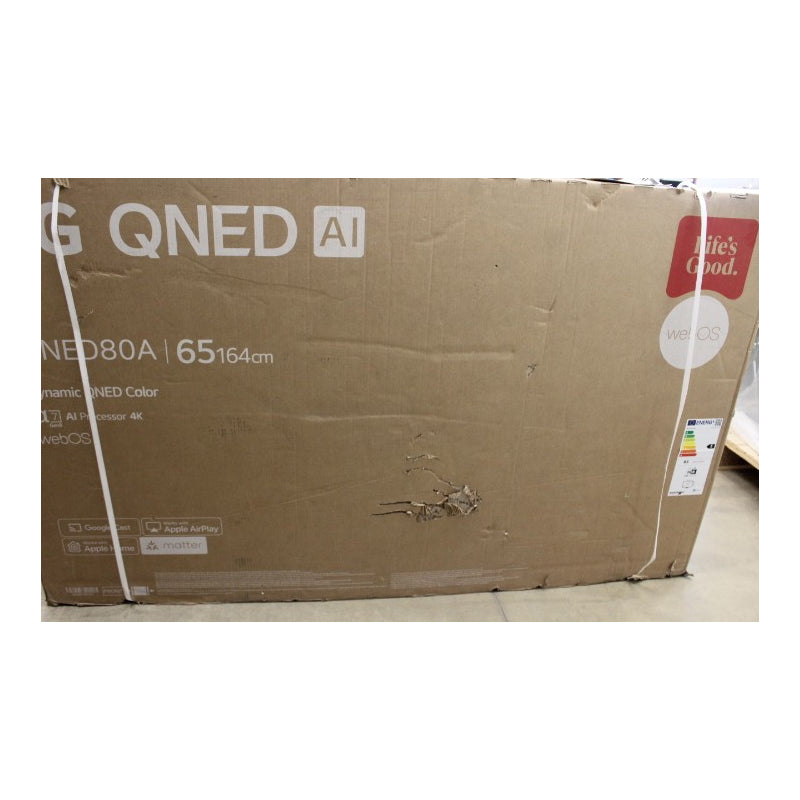 LG | 65QNED80A3A | 65" | QNED | 4K UHD | webOS | Smart TV | DAMAGED PACKAGING | OUTLET