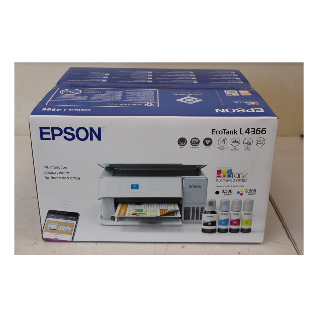 Epson | L4366 | EcoTank Printer | A4 | Colour | Wi-Fi | Duplex | DAMAGED PACKAGING | OUTLET