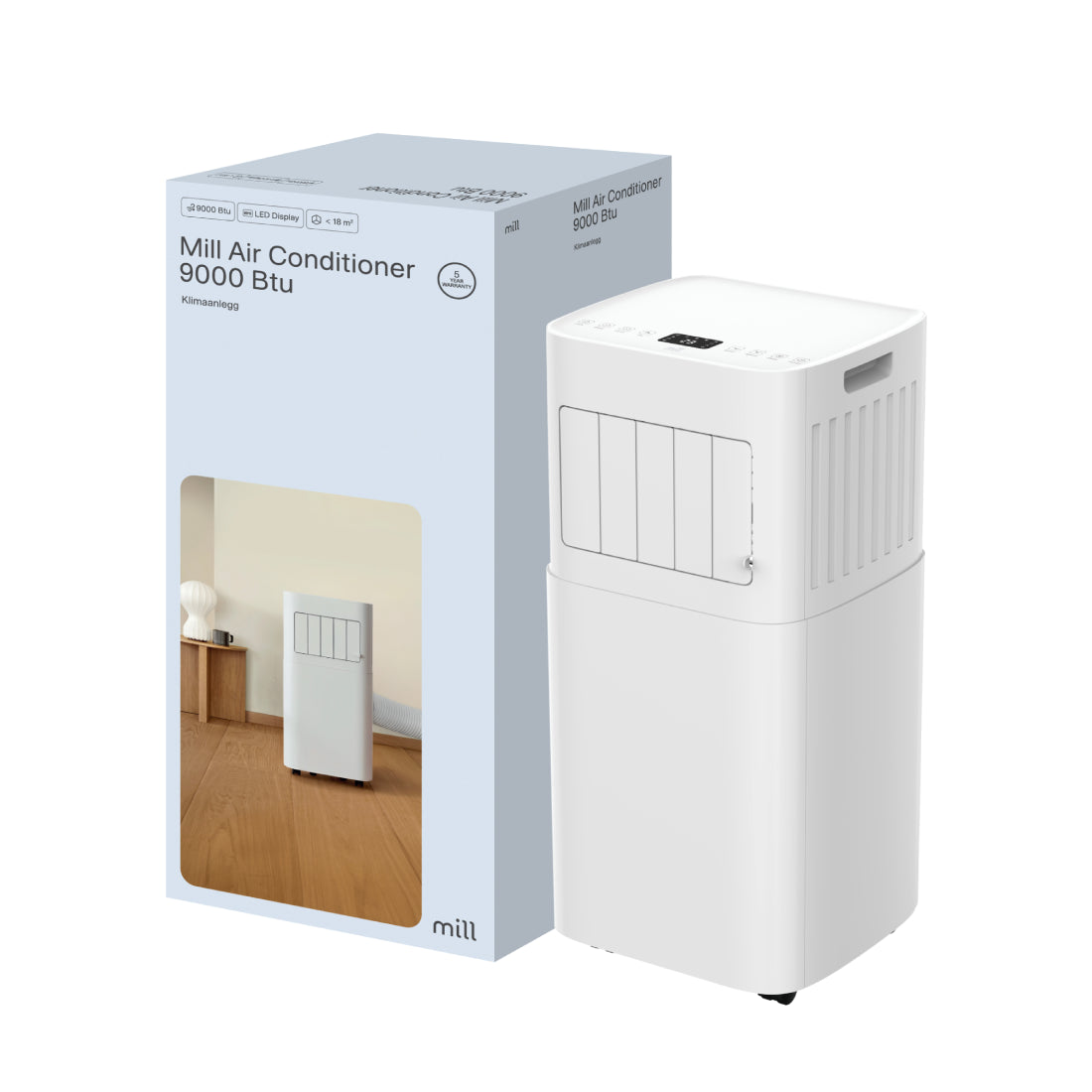 Mill | MPAC9000 | Portable Air Conditioner | 9000 BTU | White
