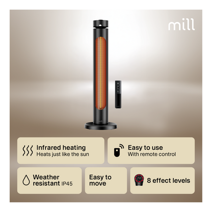 Mill | CBOC20FLOOR | Outdoor Infrared Heater | 2000 W | Black