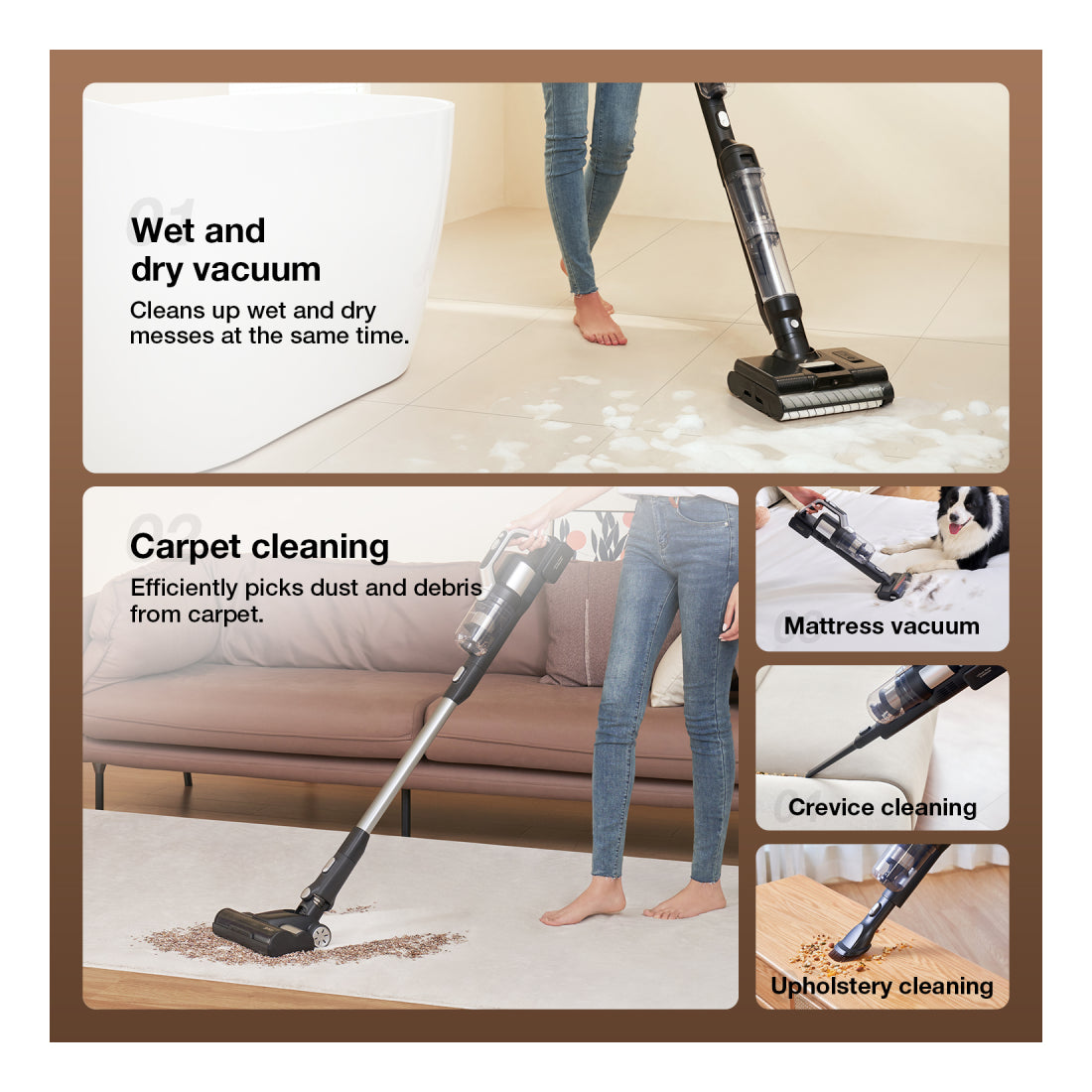 Jimmy | PW11 Pro Max-B | Cordless Vacuum Cleaner | Dry & Wet | 460 W | 21.6 V | 80 min | Black / Silver