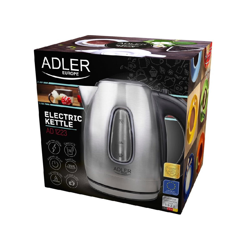 Adler | AD 1223 | Kettle | 2.2kW | 1.7L | Stainless steel