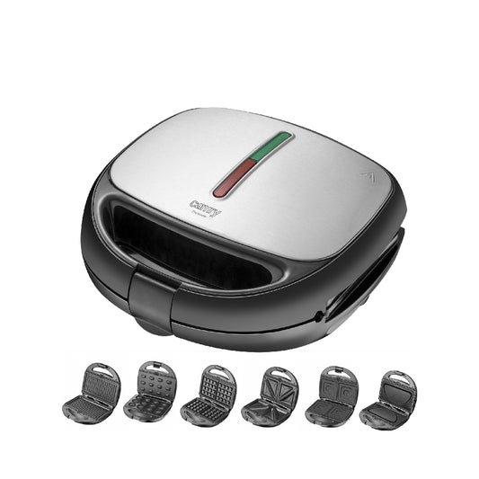 Camry | CR 3057 | Sandwich maker 6 in 1 | 1200W | 6 sets of plates | Black/Silver