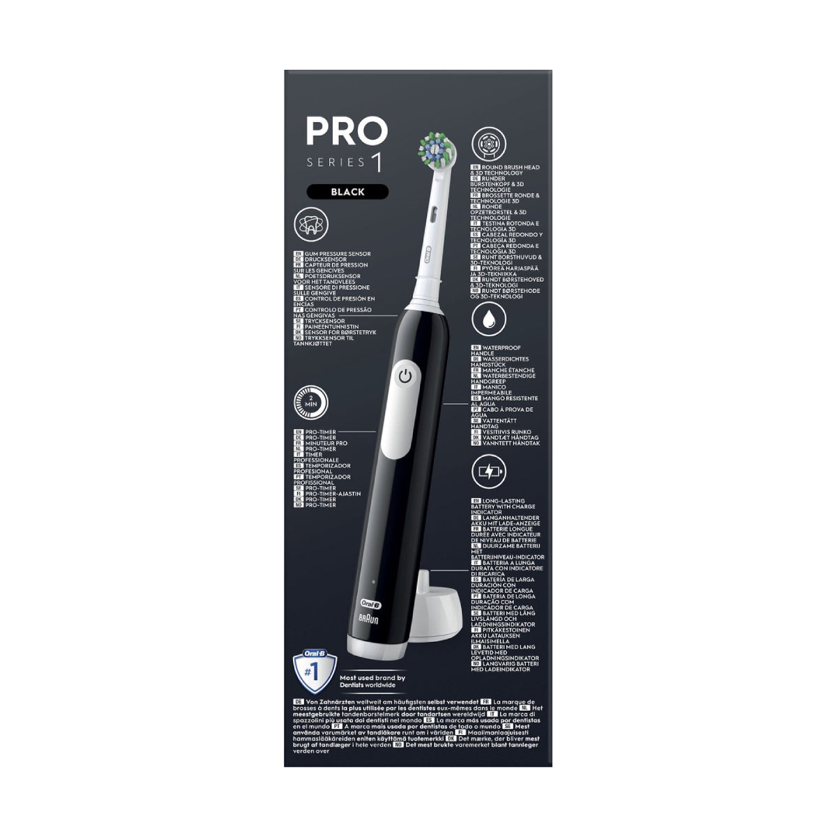 Oral-B | Pro Series 1 | Electric Toothbrush | Rechargeable | 3 modes | Black