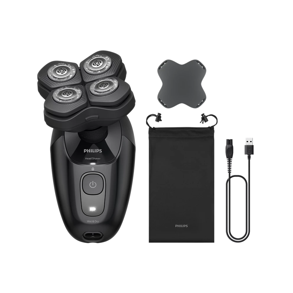 Philips | HS5980/15 | Pro 5000 Series Head Shaver | Wet & Dry | Lithium | Deep Black