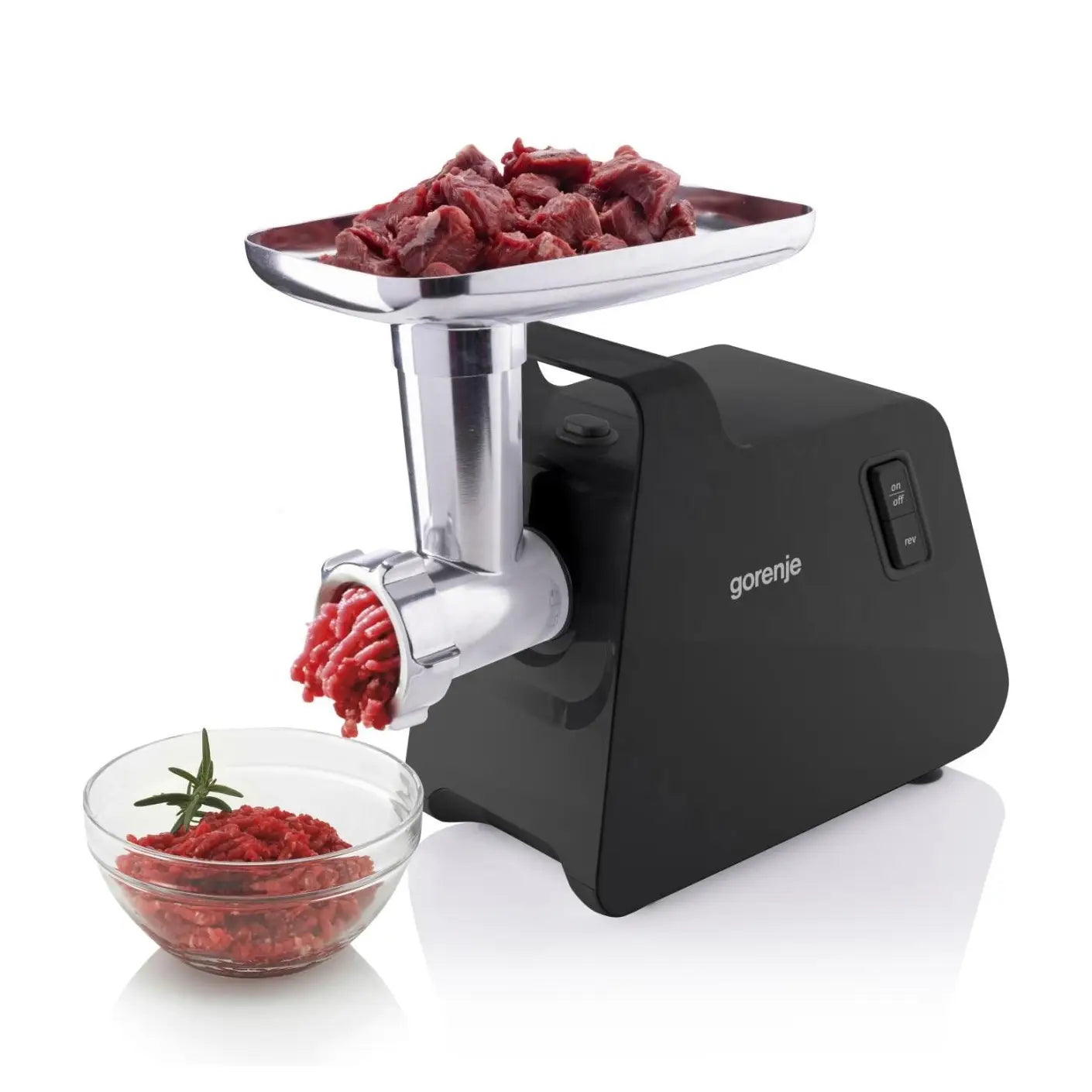 Gorenje | Meat grinder | MG2001SB | 2000 W | Throughput (kg/min) 2.6 | Black/Stainless Steel