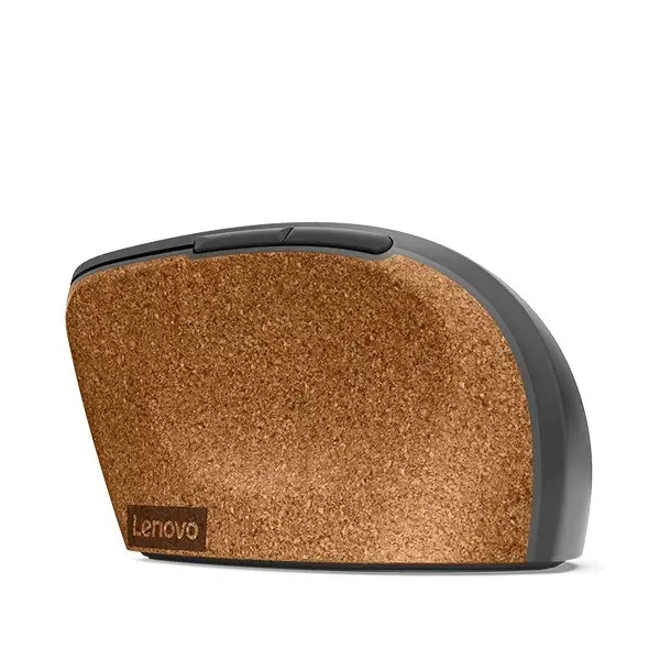 Lenovo Go | Mouse - ergonomic | Blue optical | Wireless | 2.4 GHz | 2400 dpi | Brown | Grey