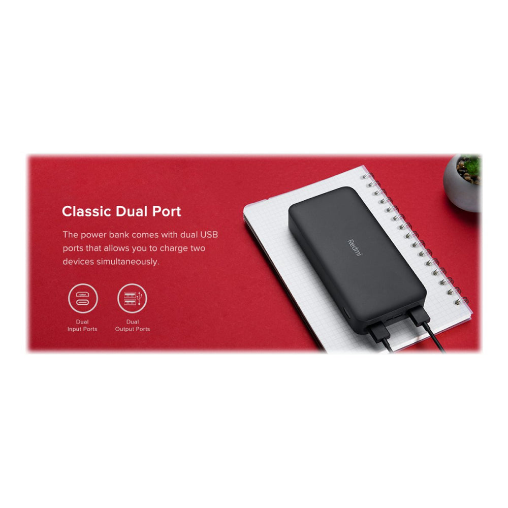 Xiaomi | Redmi Power Bank | 20000 mAh | 18W | Black