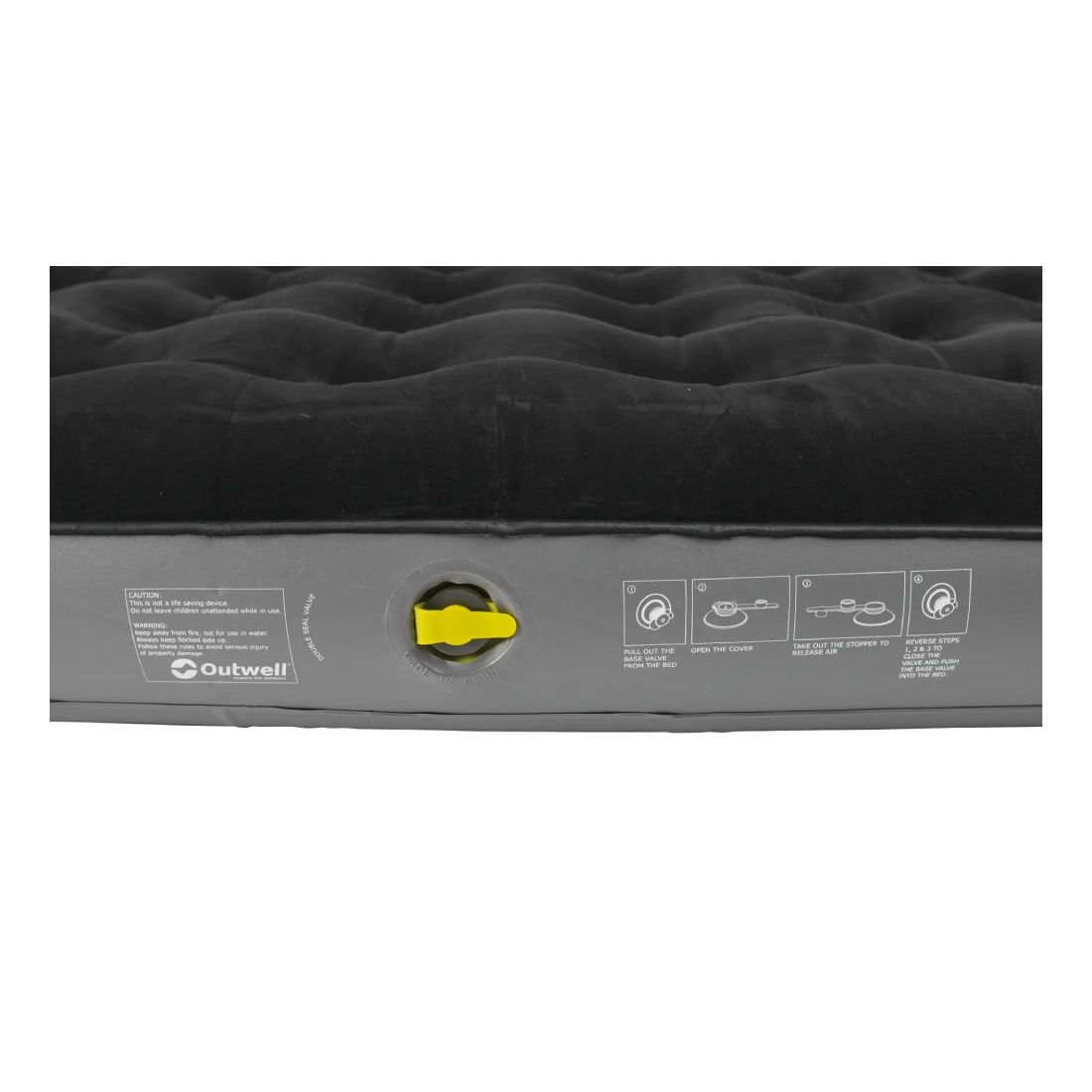 Outwell | Classic Double | Airbed | 185 × 130 × 20 cm | Black/Grey