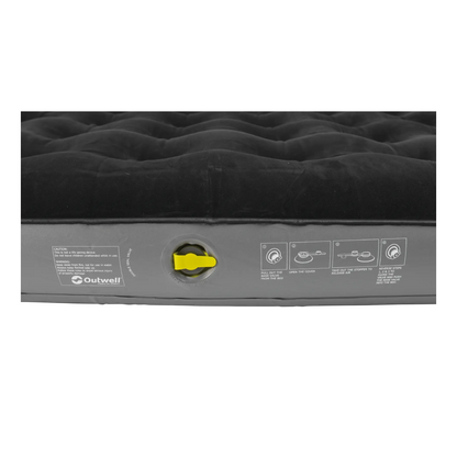 Outwell | Classic Double | Airbed | 185 × 130 × 20 cm | Black/Grey