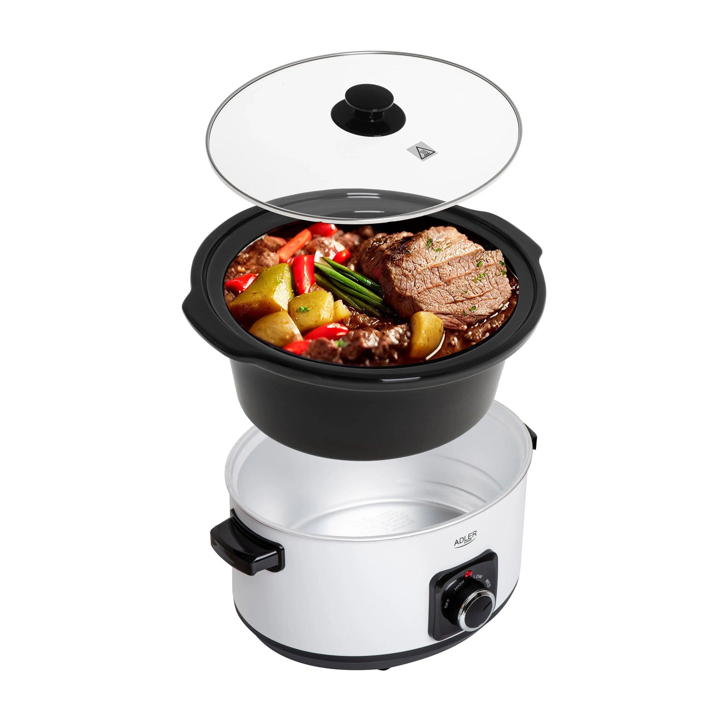 Adler | Slow Cooker | AD 6413w | 290 W | 5.8 L | White