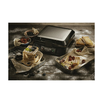 Adler | Waffle maker | AD 3036 | 2 W | Up to 4 waffle | Black