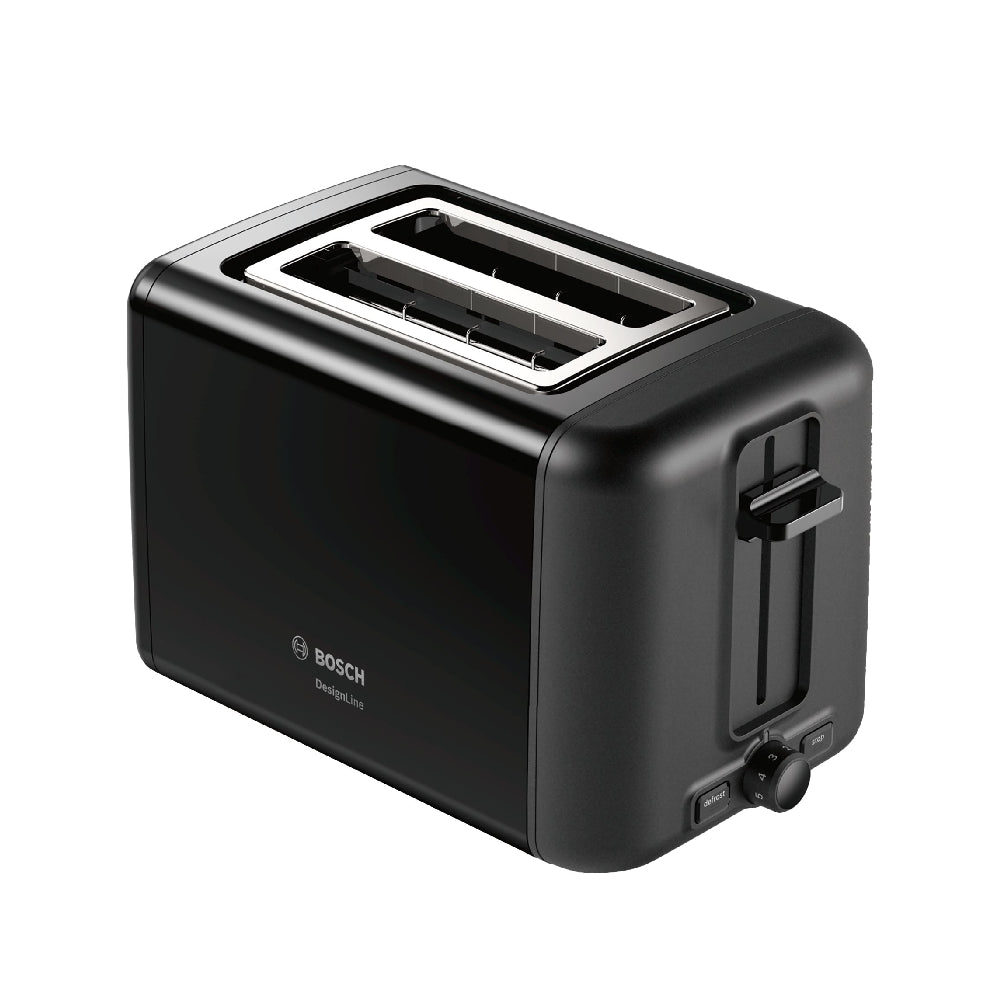 Bosch | TAT3P423 | Toaster | 970W | 2 slots | Black/Silver
