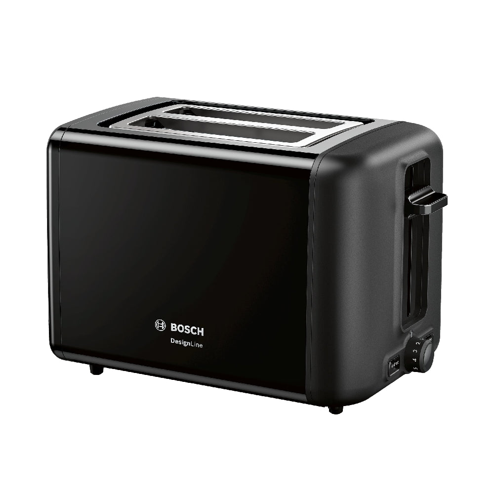 Bosch | TAT3P423 | Toaster | 970W | 2 slots | Black/Silver