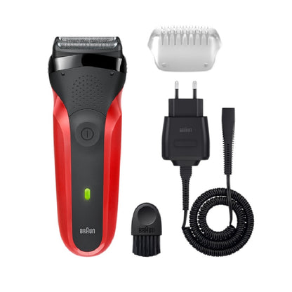 Braun | 300S Red | Series 3 Shaver | Cordless/Cord | NiMH | Red