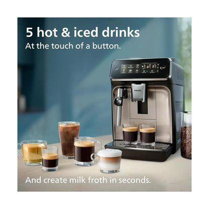 Philips | 3300 series | Automatic coffee machine with milk frother | EP3329 | 1.8 L | 1500 W | Black