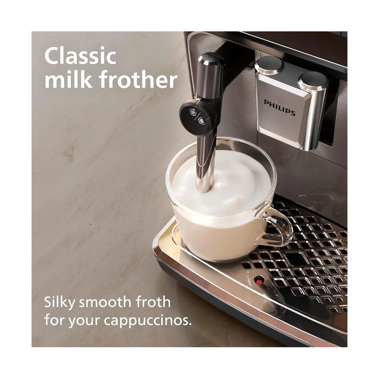 Philips | 3300 series | Automatic coffee machine with milk frother | EP3329 | 1.8 L | 1500 W | Black