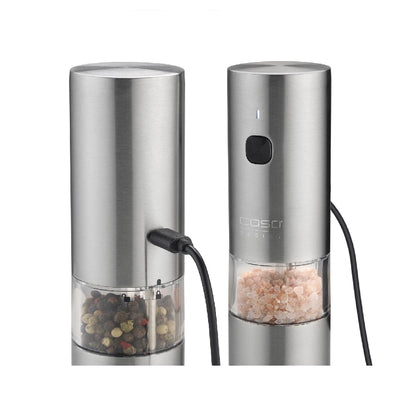 Caso | 01836 | Salt and Pepper Grinder | SpiceDuo | Electric | USB-C Lithium | Stainless steel