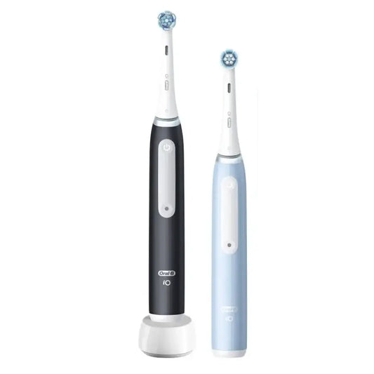 Oral-B | Electric Toothbrush Duo Pack | iO3 Series | Rechargeable | Matt Black/Ice Blue
