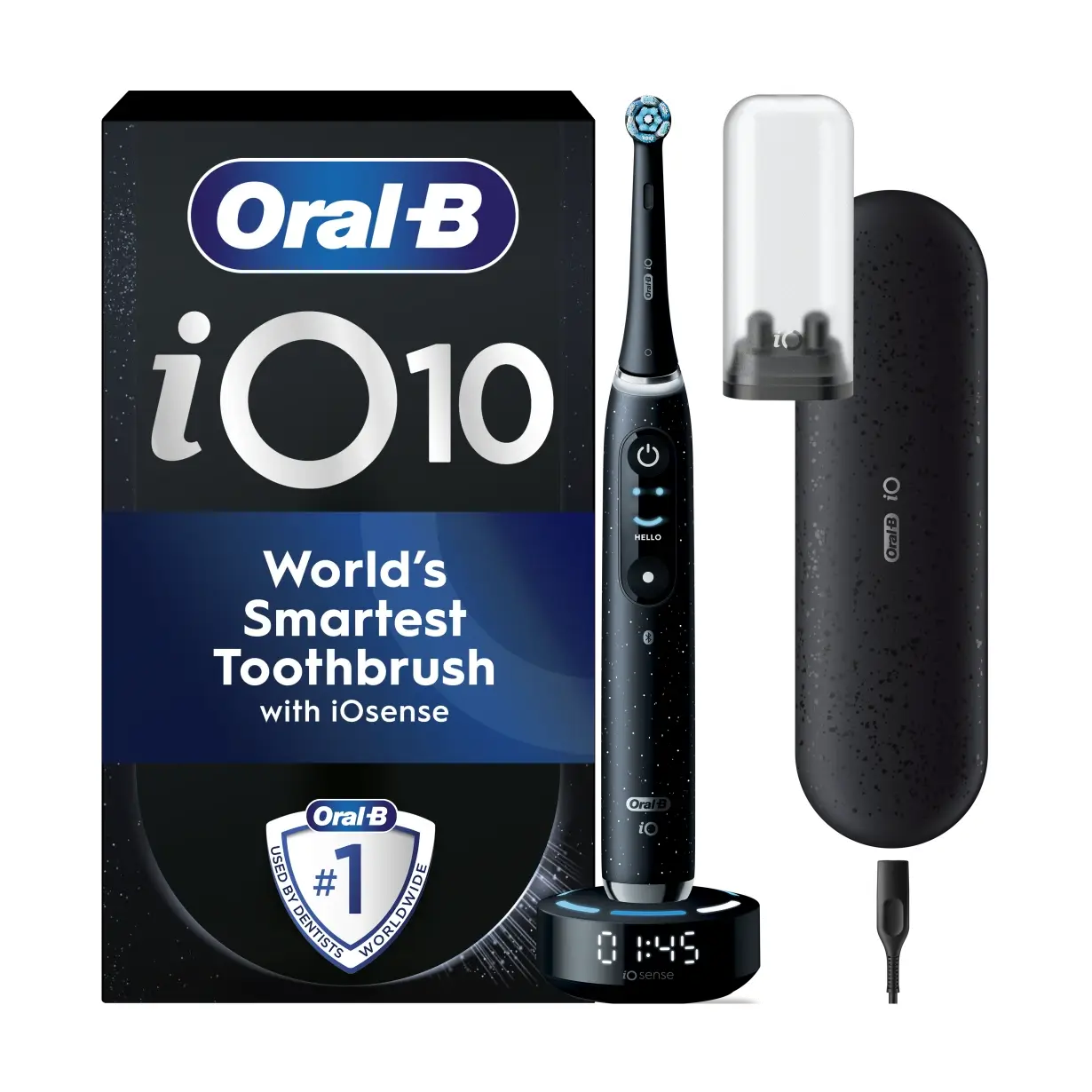 Oral-B | Electric Toothbrush | iO10 Series | Rechargeable | Cosmic Black Booster