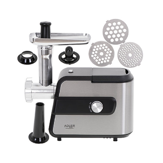 Adler | AD 4813 | Meat mincer with a shredder | 2000W max | 1 kg/min | 2 speeds | Silver/Black