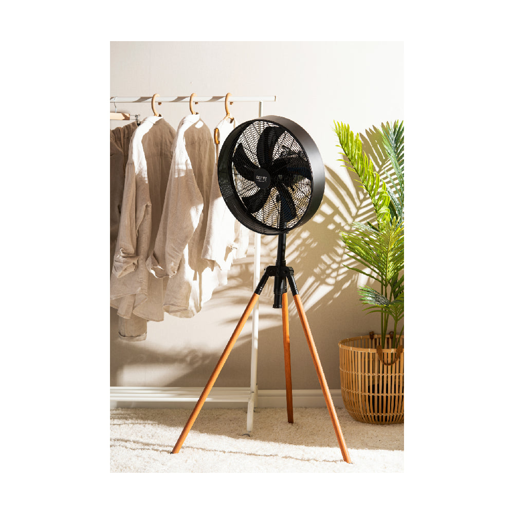 Camry Premium | CR 7329 | Cooling fan | Floor-standing | 100W | 40cm | 3 speeds | 250° oscillation | Black / Pine wood