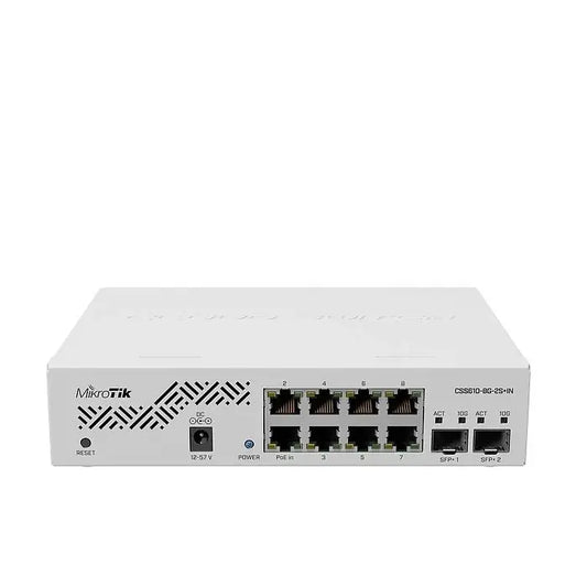 MikroTik | Cloud Smart Switch | CSS610-8G-2S+IN | Switch | 10 ports - smart | Rack-mountable